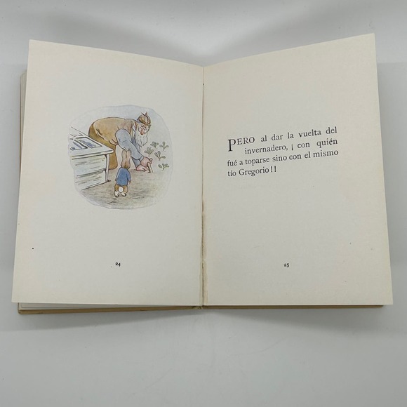 The Tale of Peter Rabbit Vintage Book Beatrix Potter Spanish Edition - Picture 7 of 14